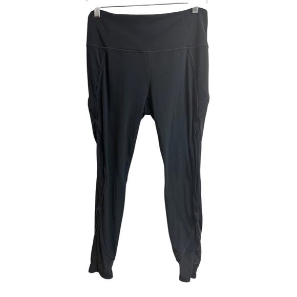 Athleta Leggings Women's Medium Black Mid-Rise Mesh Detail - Picture 1 of 9